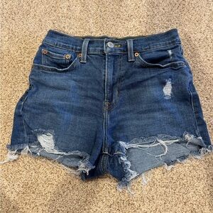 Levi's Distressed Blue Jean Shorts